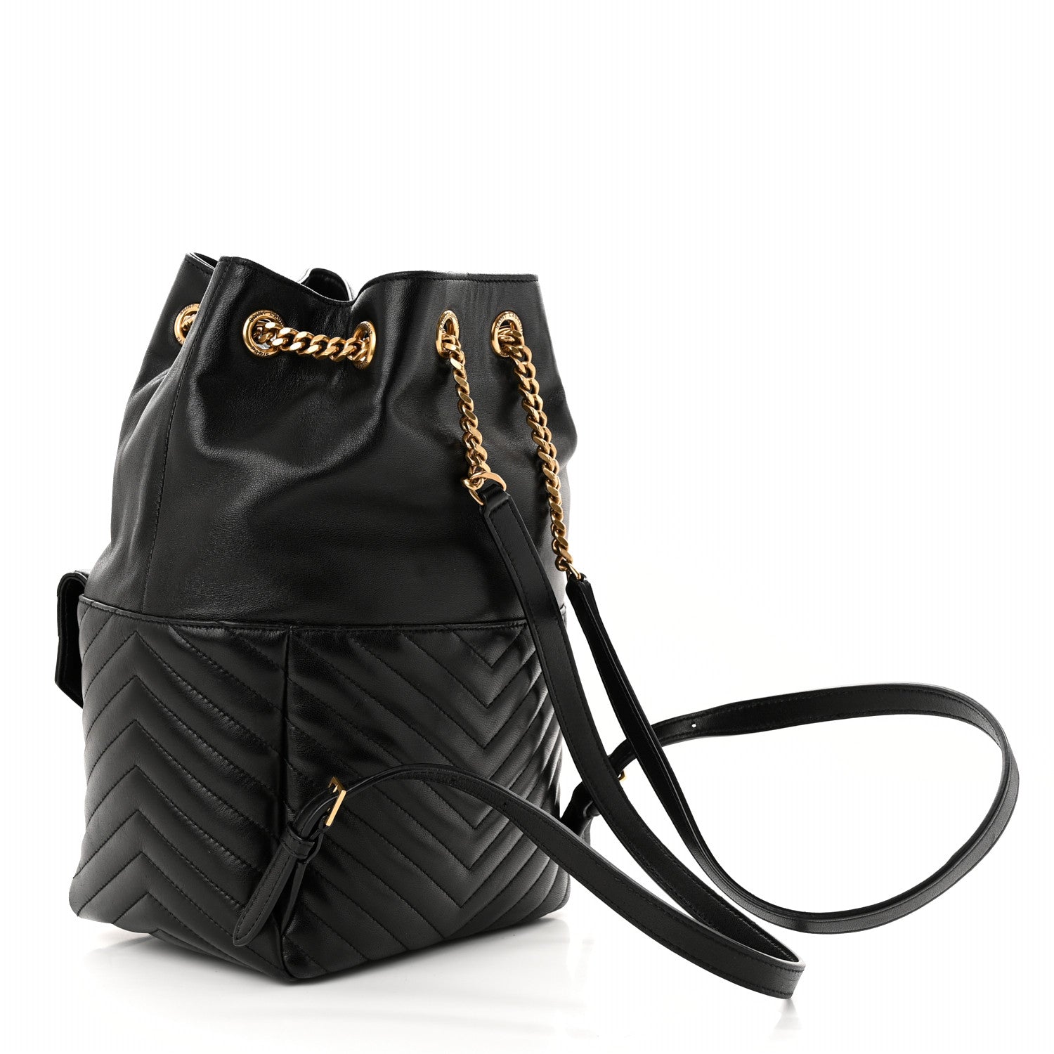 Saint Laurent Lambskin Matelasse Monogram Joe Backpack Black 3 of 11