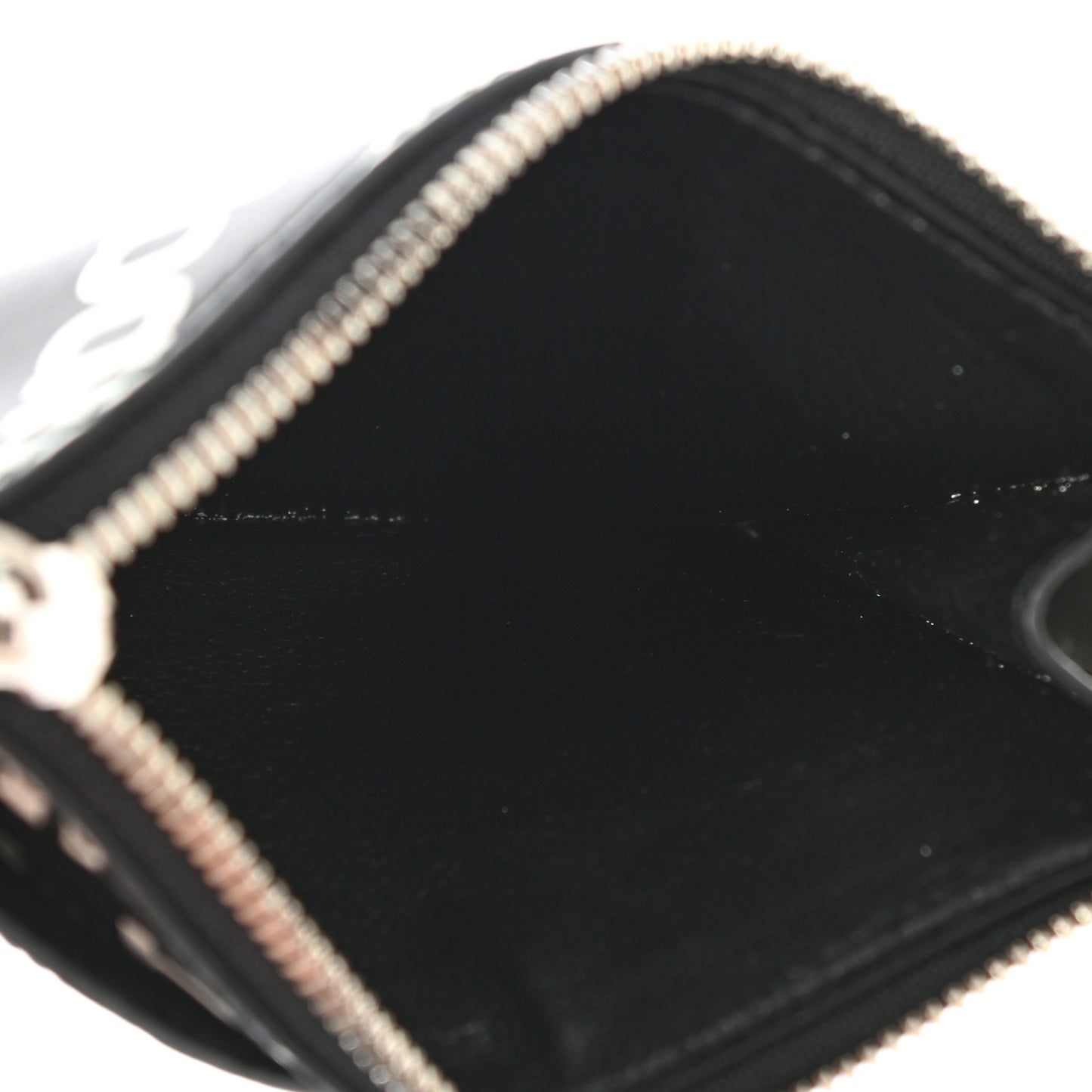 Calfskin Diagonal Logo Large Cash Long Coin Card Holder Black