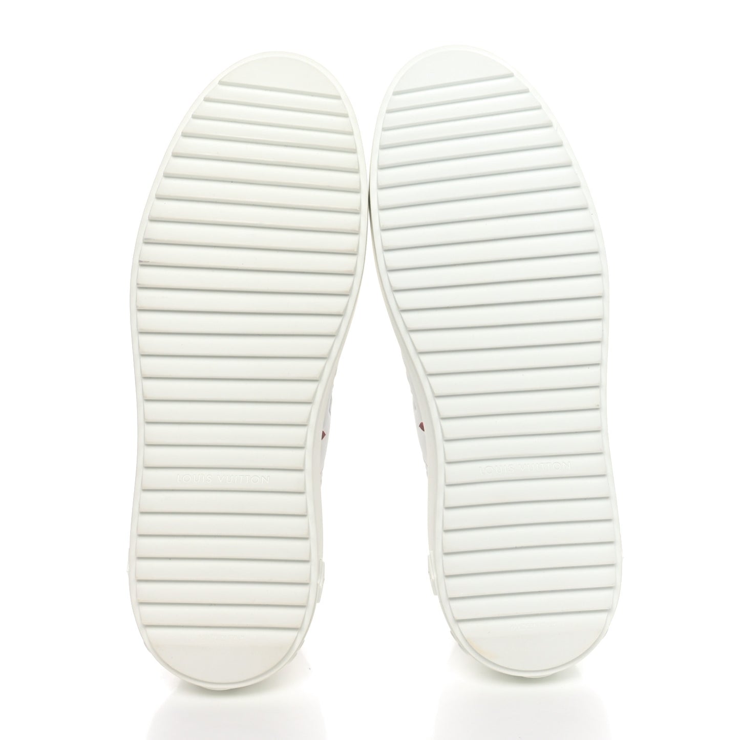 Lambskin Embossed Floral Monogram Time Out Sneakers 39 White