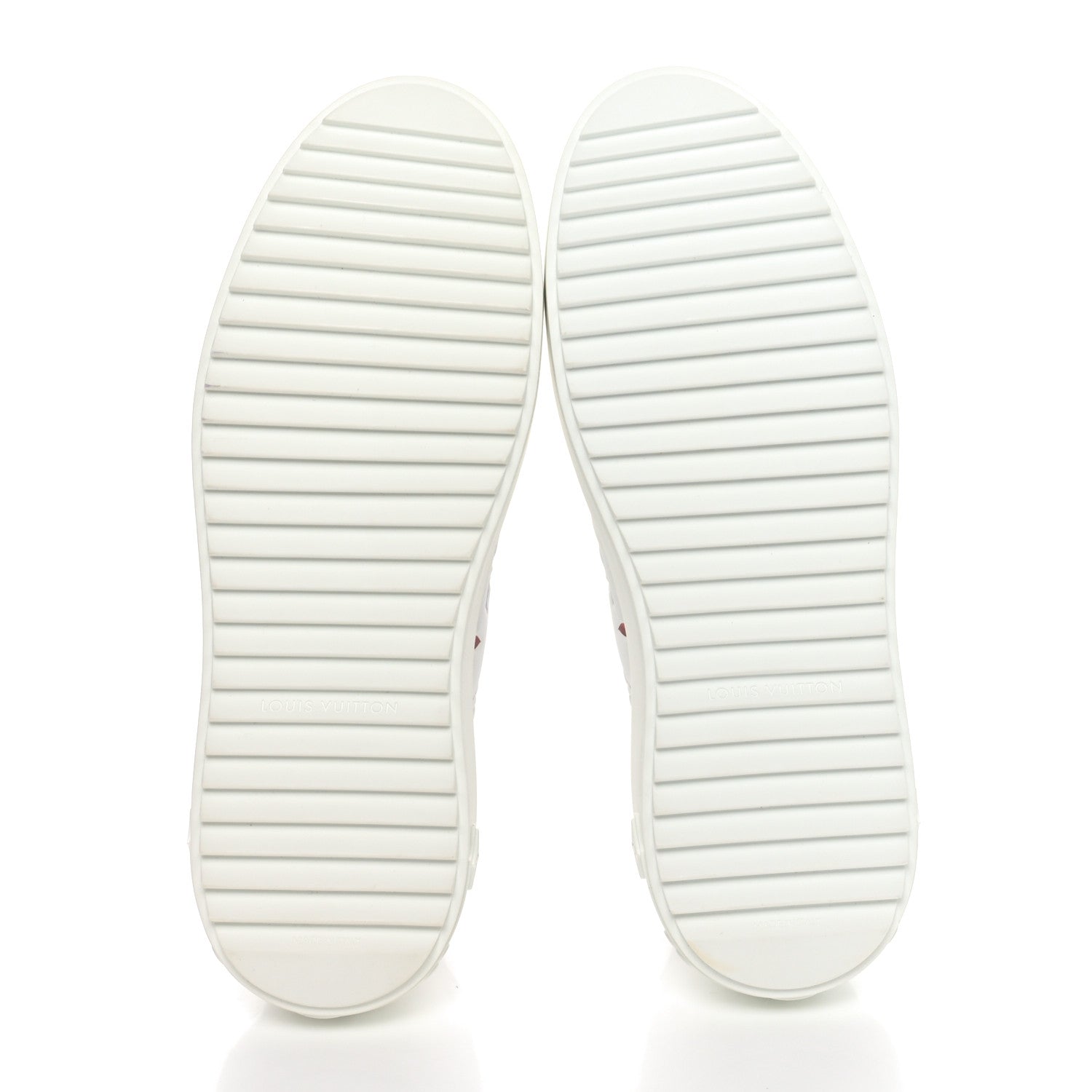 Louis Vuitton Lambskin Embossed Floral Monogram Time Out Sneakers 39 White 6 of 9