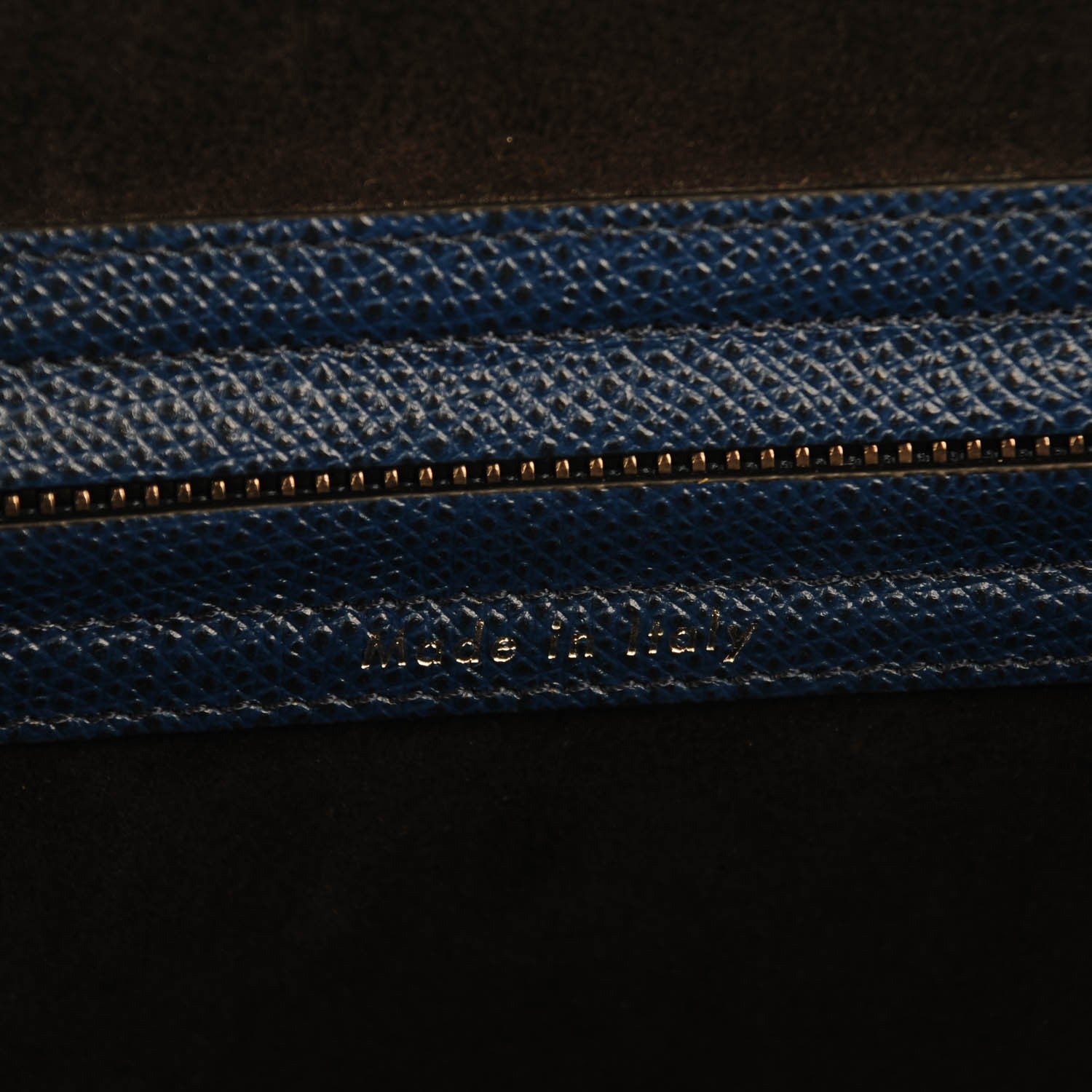 Celine Grained Calfskin Medium Phantom Luggage Indigo 6 of 7