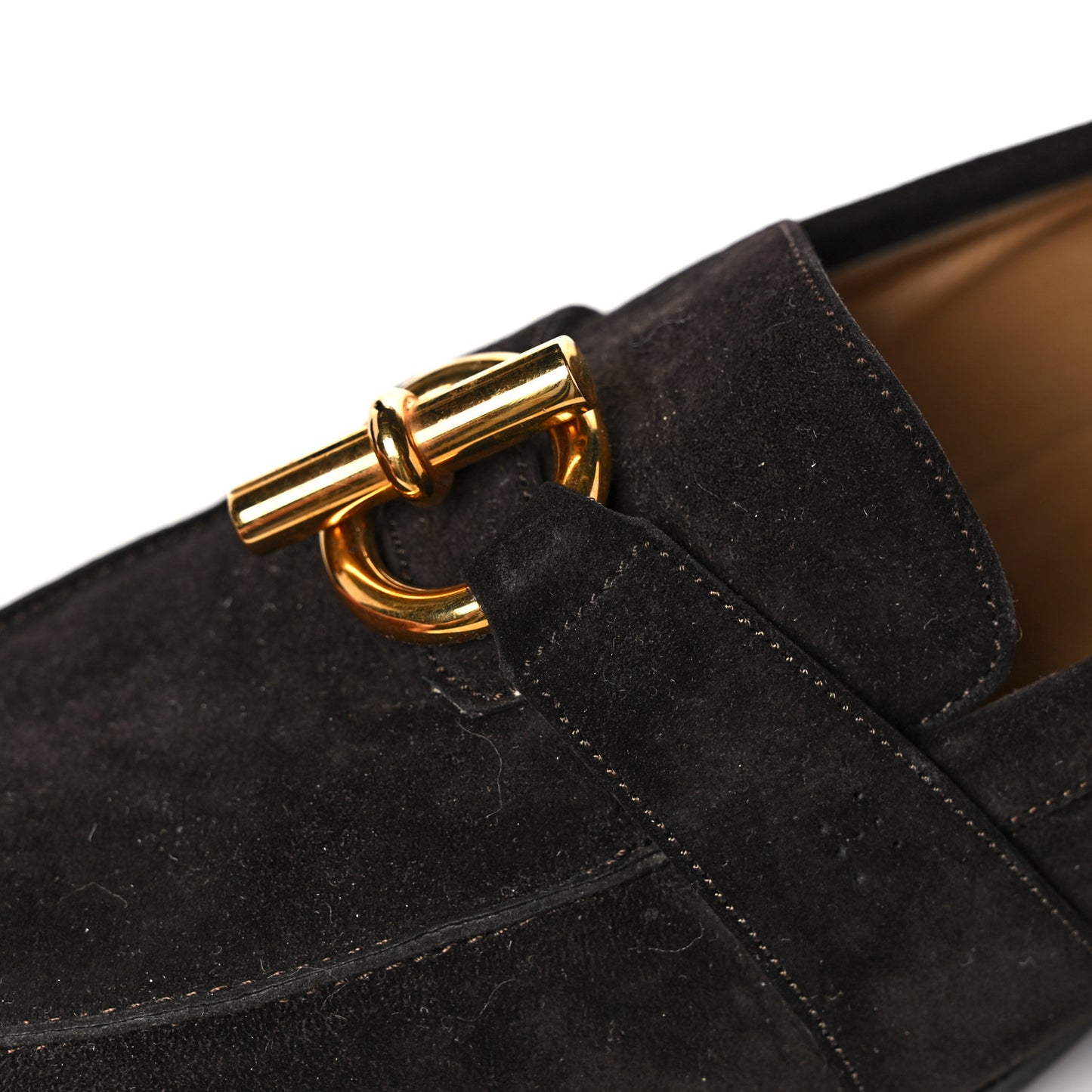 Suede Moccasin Loafers 36.5 Brown