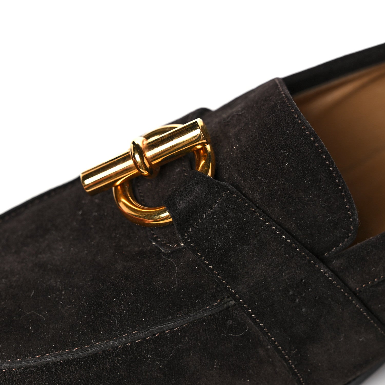 Hermes Suede Moccasin Loafers 36.5 Brown 9 of 9