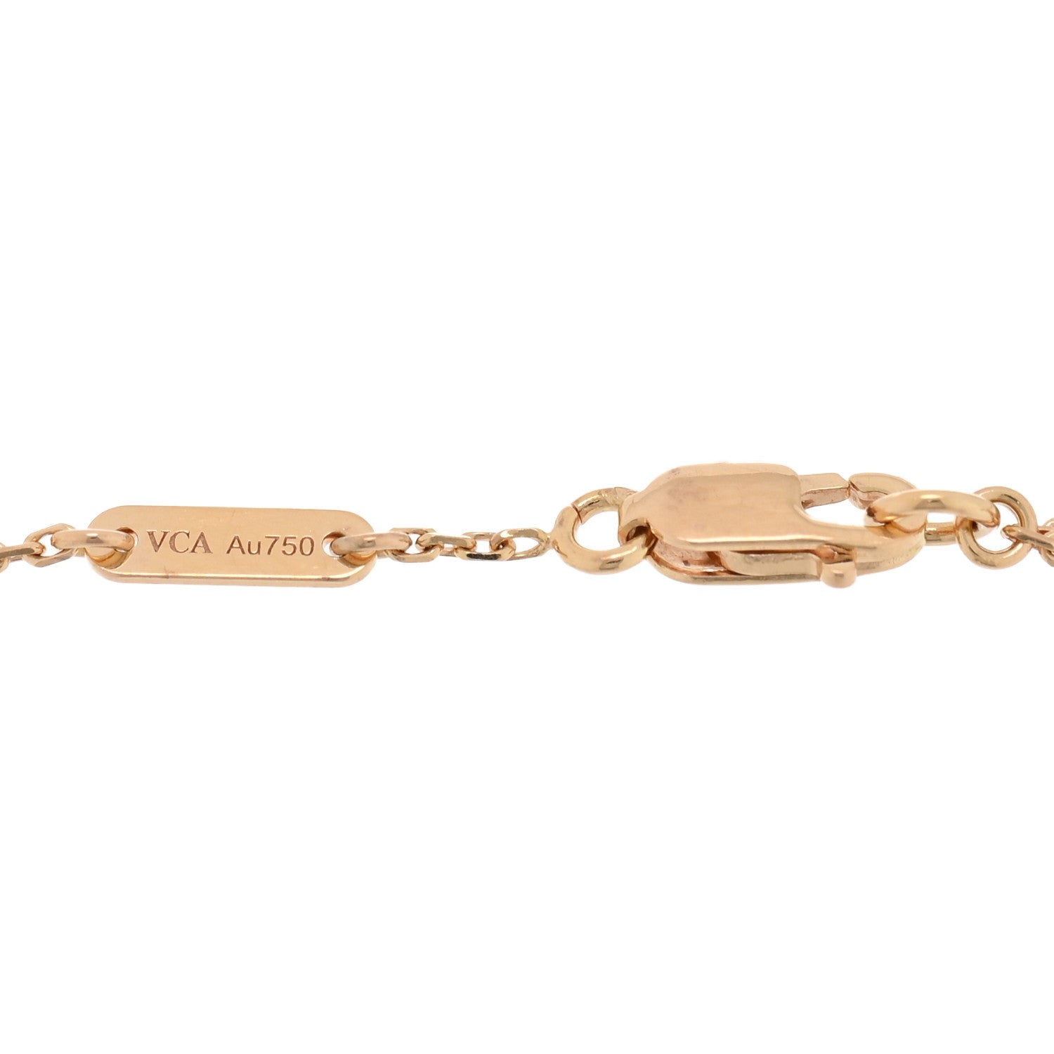 Van Cleef & Arpels 18K Rose Gold Carnelian Sweet Alhambra Bracelet 3 of 4