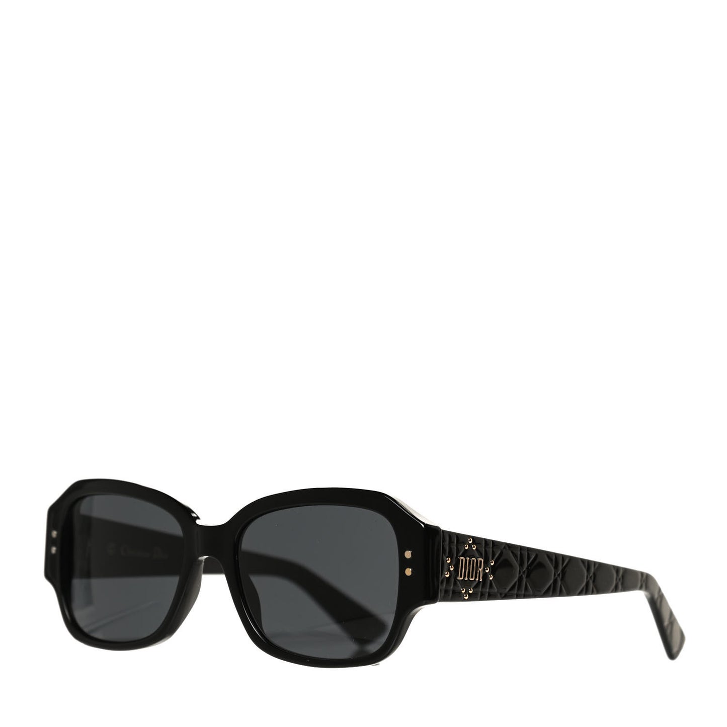 Acetate Cannage Lady Dior Studs 5 Sunglasses Black