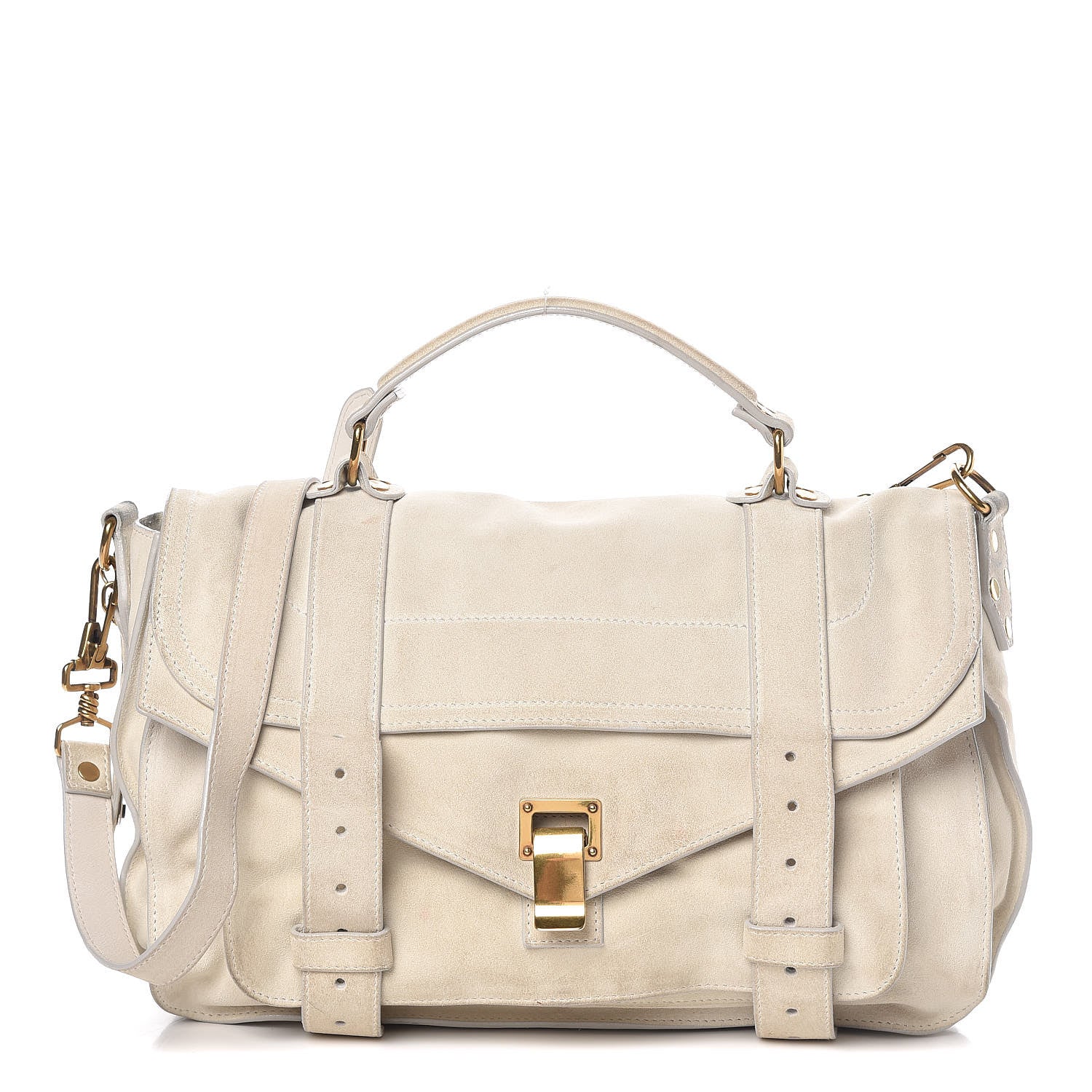 Proenza Schouler Suede PS1 Medium Satchel Ivory 1 of 23