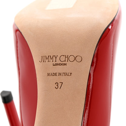 Jimmy Choo Patent Pointy Toe Abel Pumps 37 Red 7 of 9