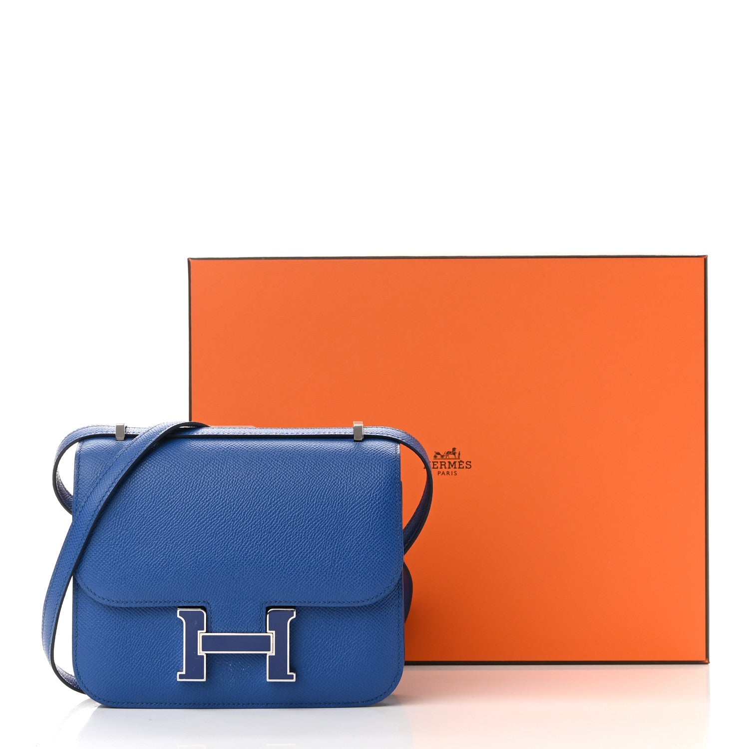 Hermes Epsom Enamel Constance 18 Bleu France 12 of 12