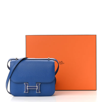 Hermes Epsom Enamel Constance 18 Bleu France 12 of 12