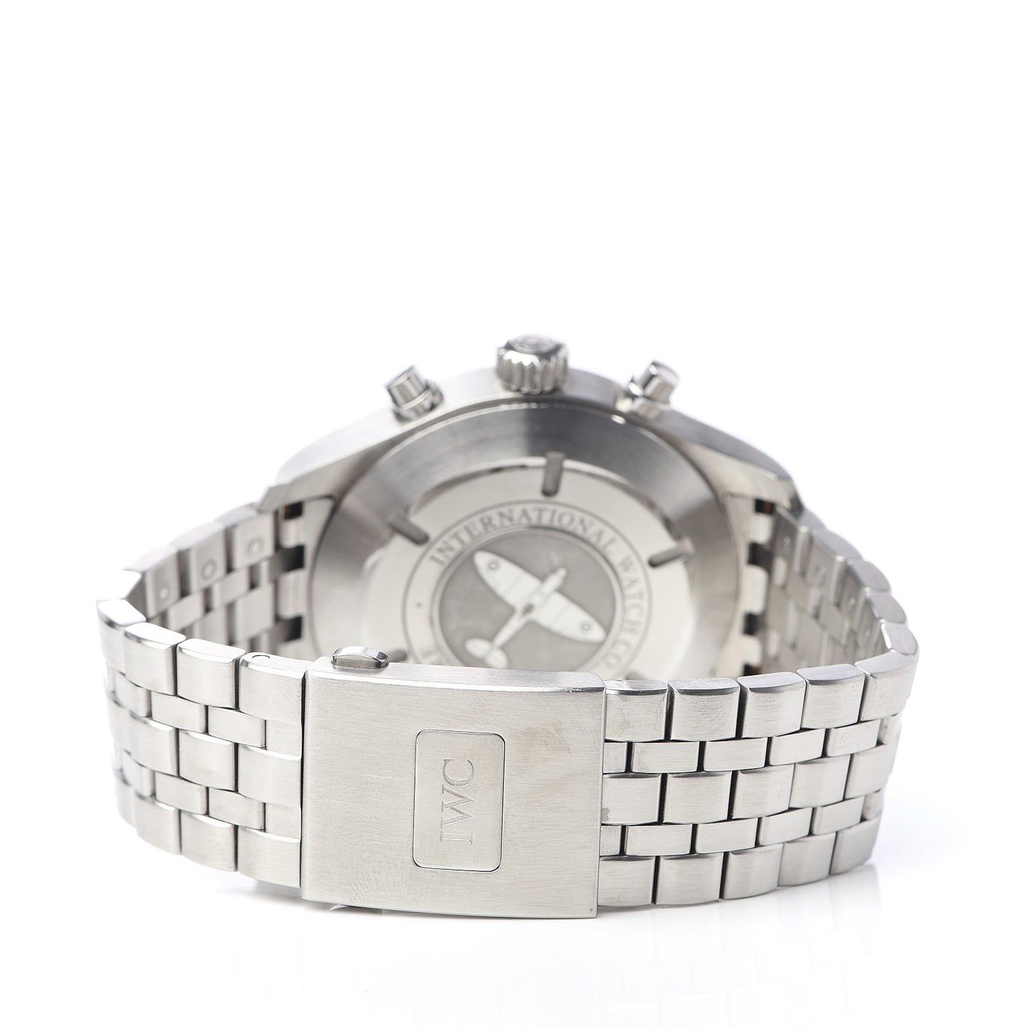 Stainless Steel 43mm Spitfire Chronograph Automatic Watch Slate IWC387804