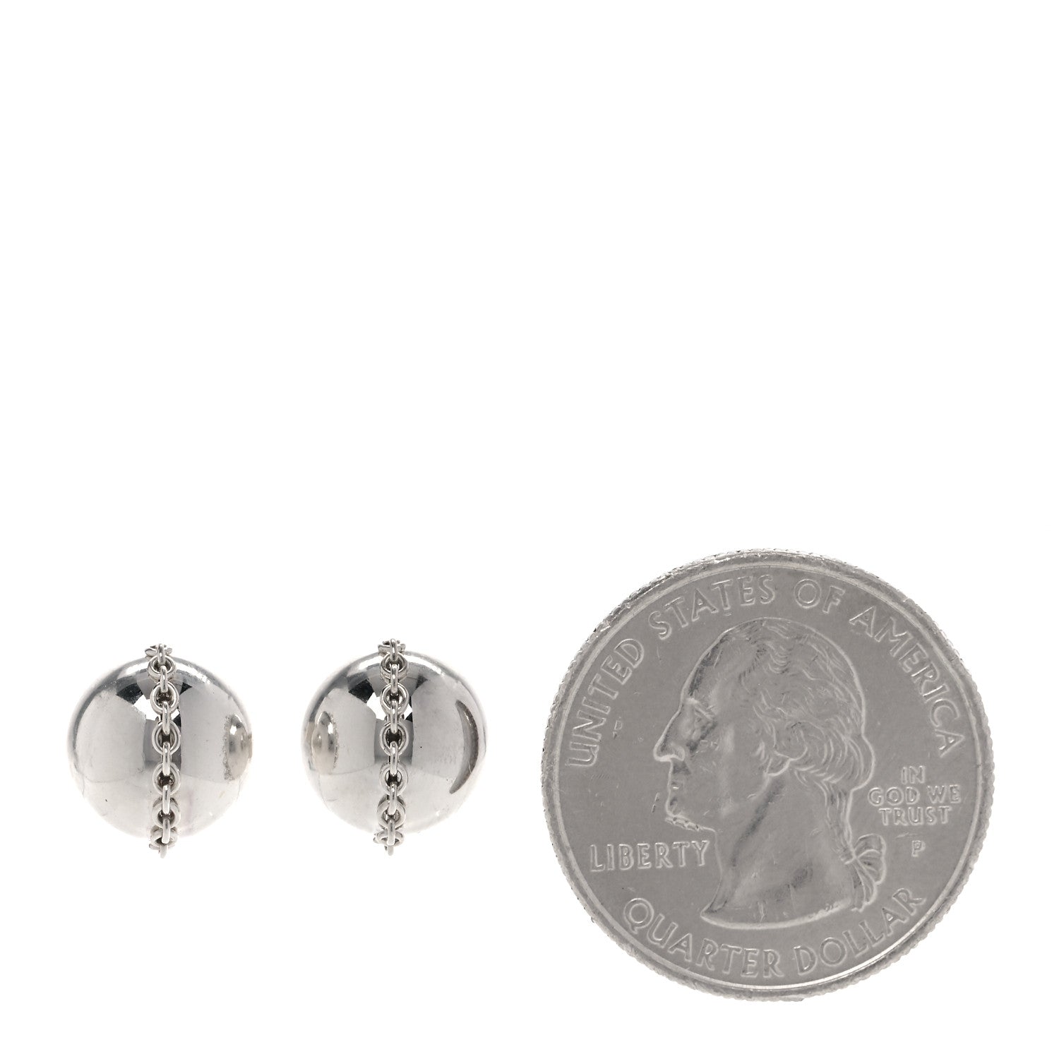 Tiffany Sterling Silver HardWear Bolt Ball Earrings 2 of 4