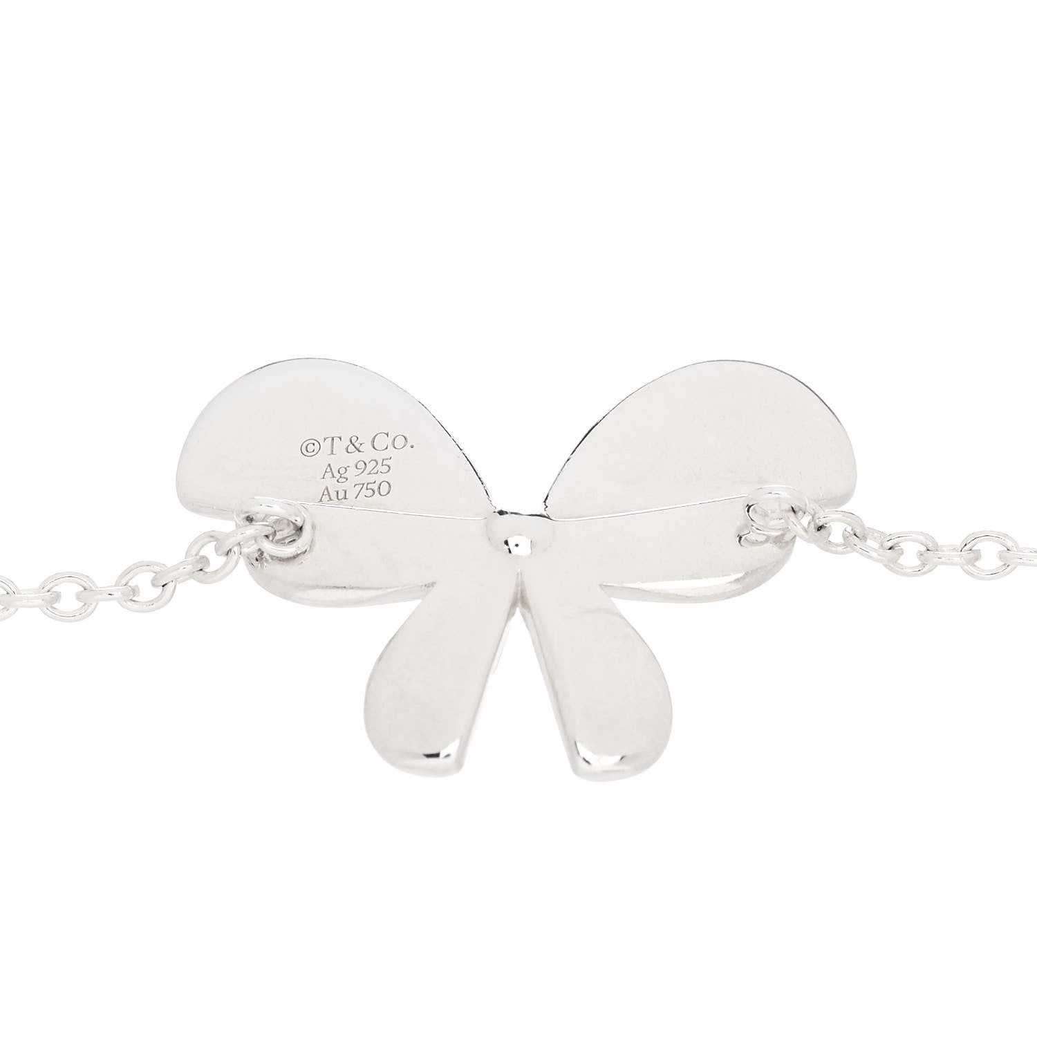 Tiffany Sterling Silver 18K Rose Gold Return to Tiffany Love Bugs Butterfly Chain Bracelet 3 of 6