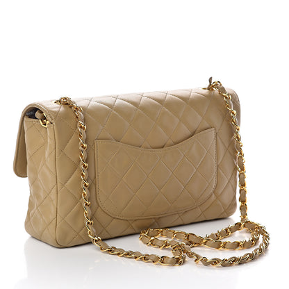 Chanel Lambskin Quilted Medium Single Flap Beige 2 of 9