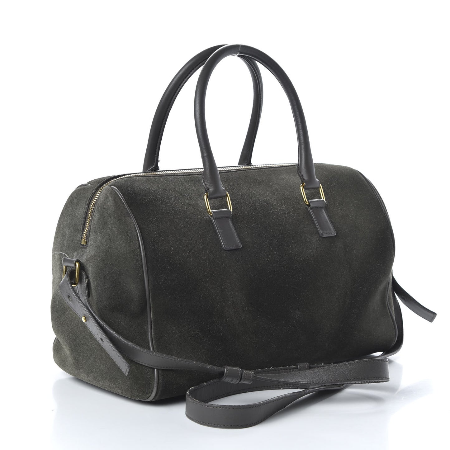 Calfskin Suede Classic Duffle 6 Khaki