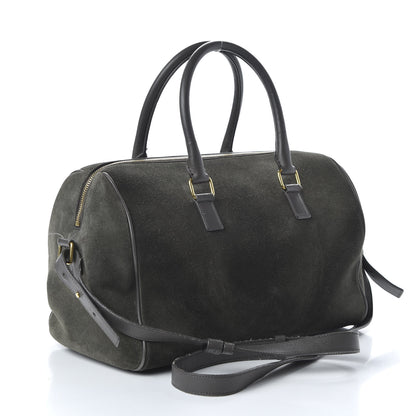Saint Laurent Calfskin Suede Classic Duffle 6 Khaki 4 of 11