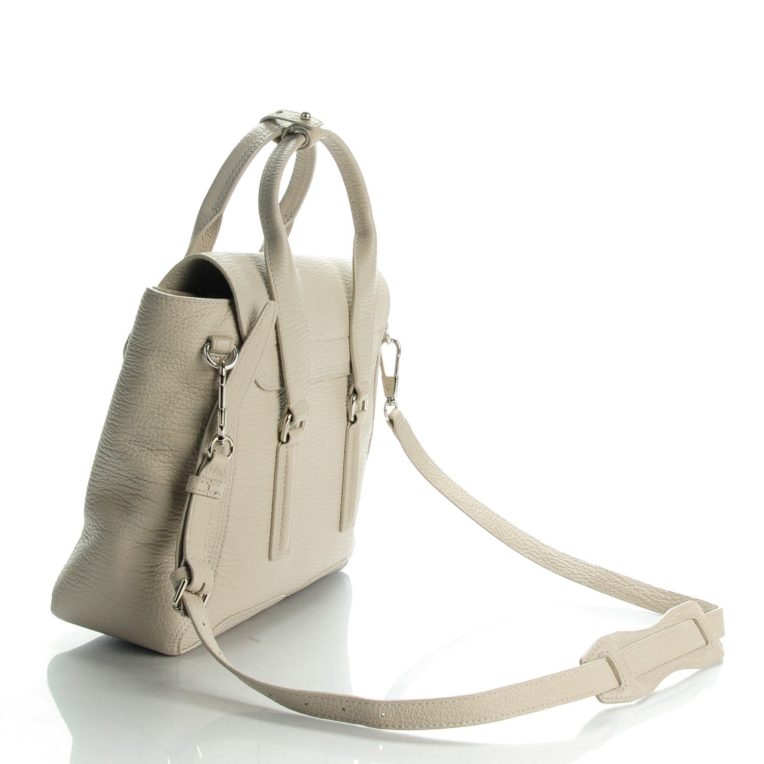 3.1 Phillip Lim 3.1 Textured Calfskin Medium Pashli Satchel Feather 3 of 9