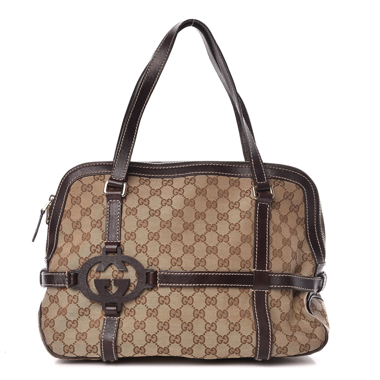 Gucci Monogram GG Royal Satchel Brown 1 of 13
