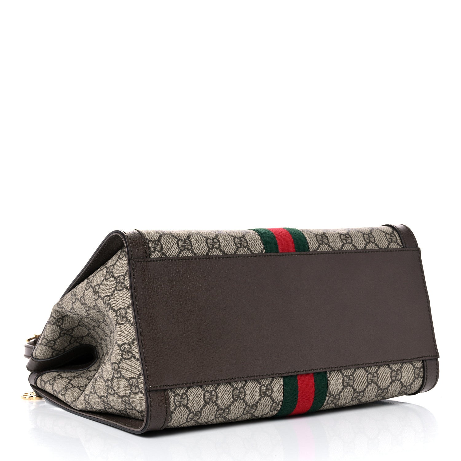 Gucci GG Supreme Monogram Web Medium Ophidia Tote Bag Brown 5 of 11