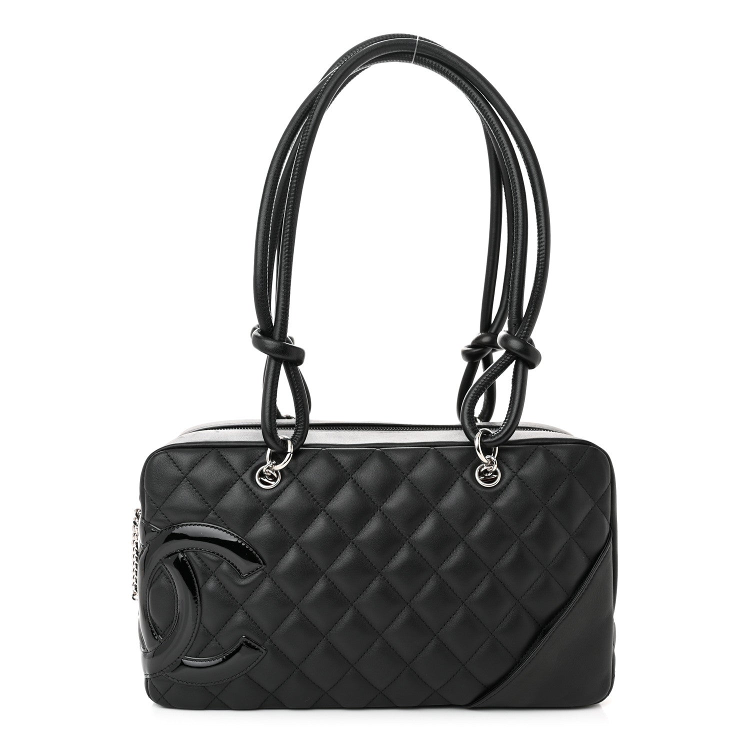 Chanel Calfskin Quilted Large Cambon Bowler Black 1 of 10