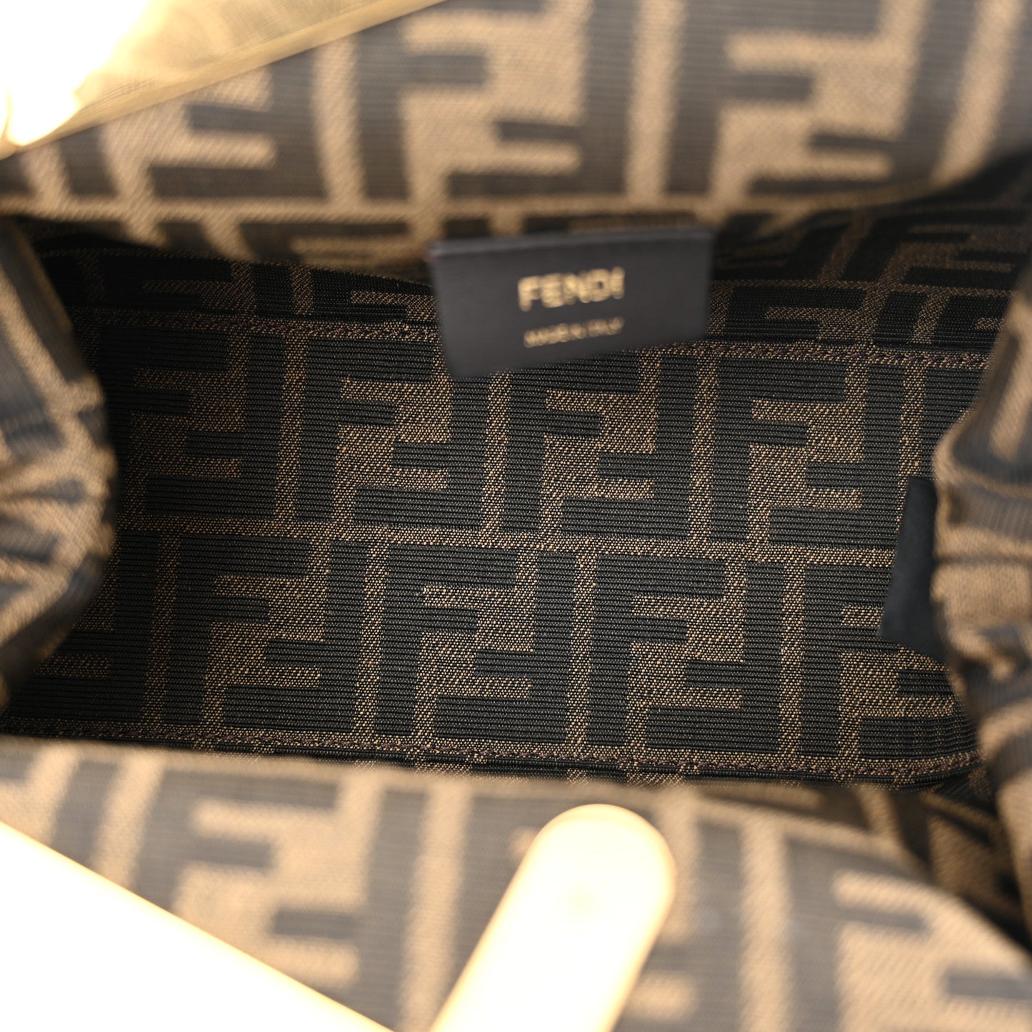 Shiny Nappa Small Fendi First Black