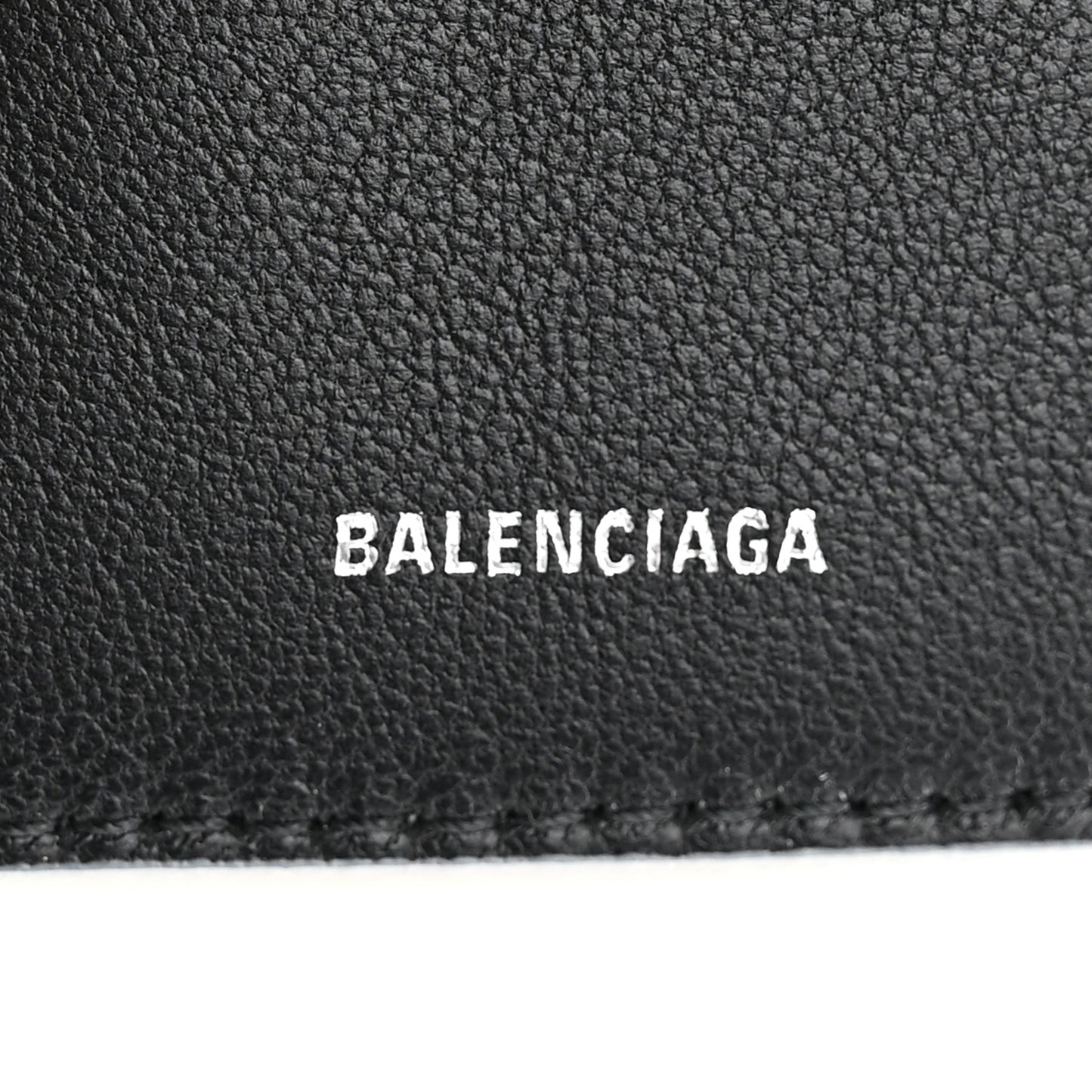 Smooth Calfskin Logo Envelope Compact Wallet White