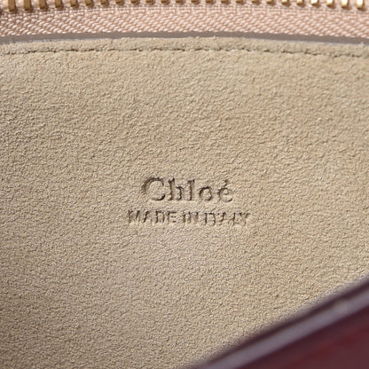 Chloe Calfskin Suede Medium Faye Shoulder Bag Plum Purple 6 of 7