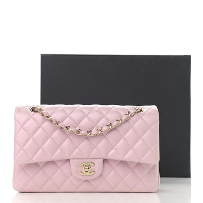 Chanel Iridescent Calfskin Quilted Medium Double Flap Light Pink 11 of 11