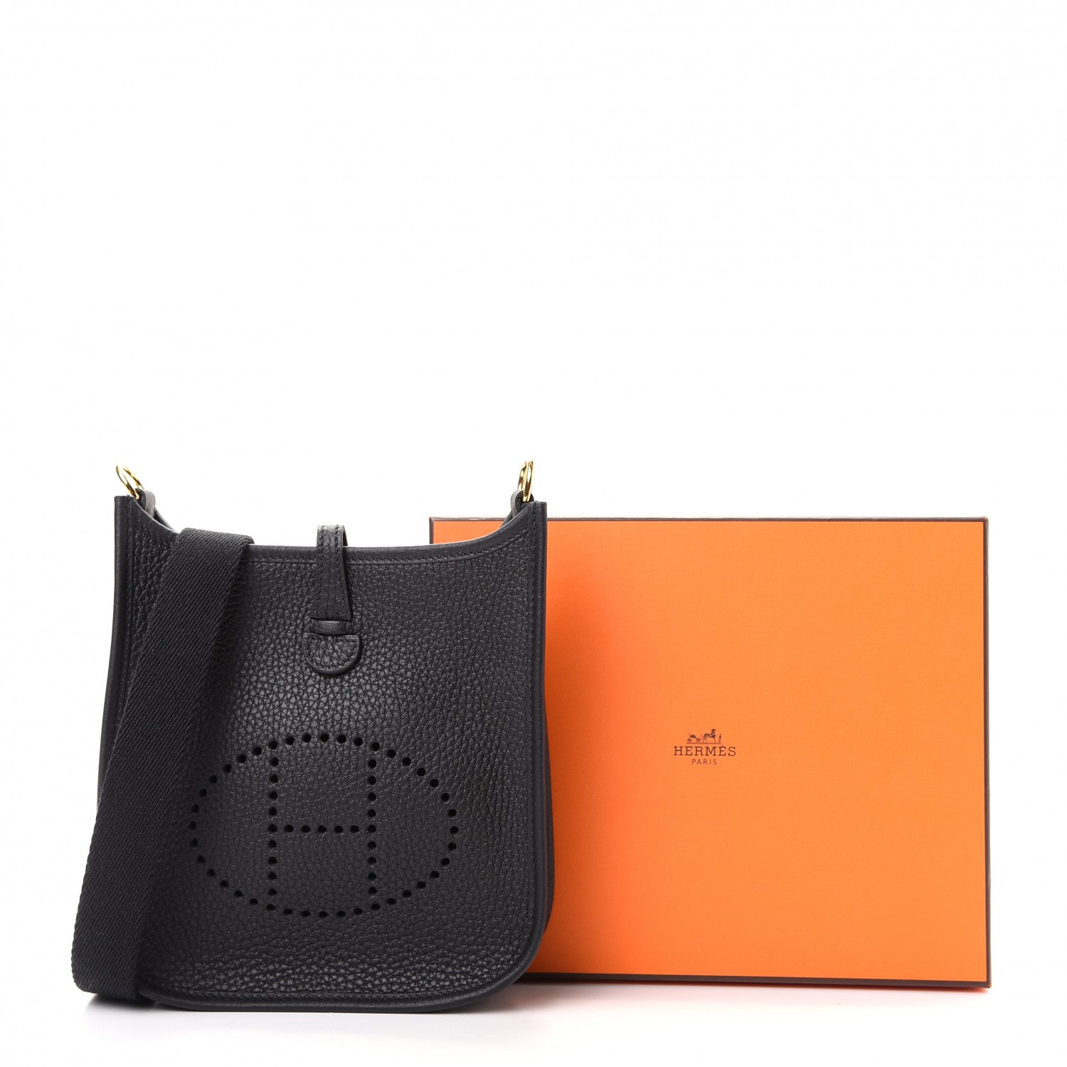 Hermes Taurillon Clemence Evelyne TPM Black 9 of 9