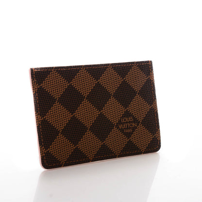 Louis Vuitton Damier Ebene Caissa Card Holder Rose Ballerine 2 of 7