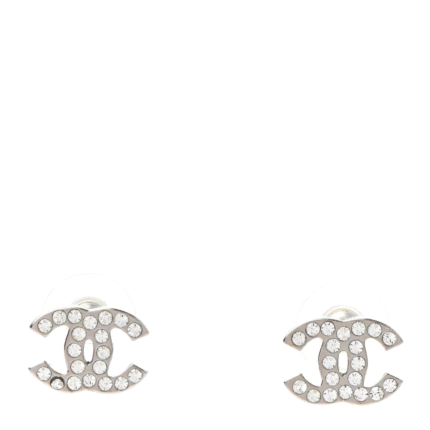 Crystal Mini Timeless CC Earrings Silver