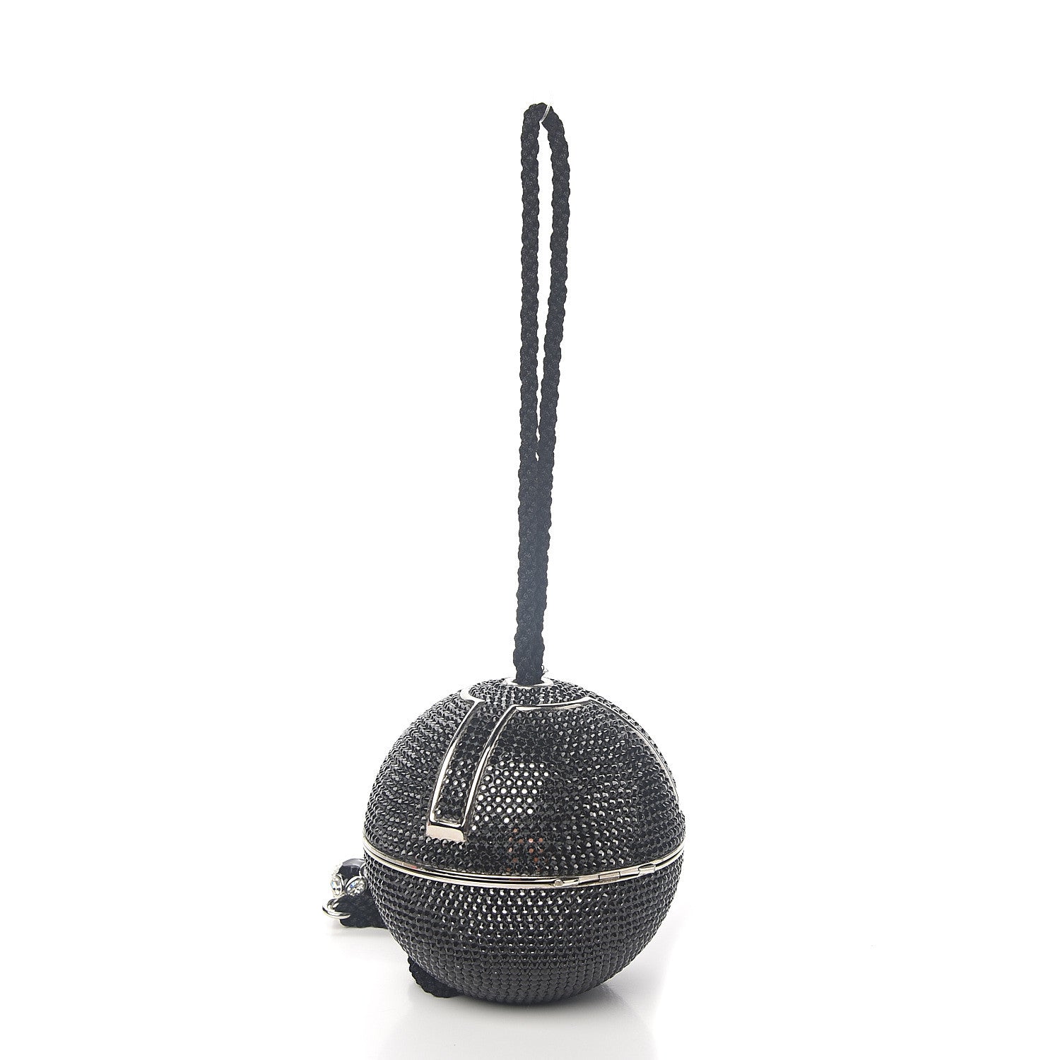 Judith Leiber Swarovski Crystal Disco Ball Minaudiere Clutch Black 2 of 7