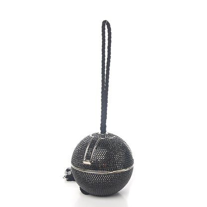 Judith Leiber Swarovski Crystal Disco Ball Minaudiere Clutch Black 2 of 7