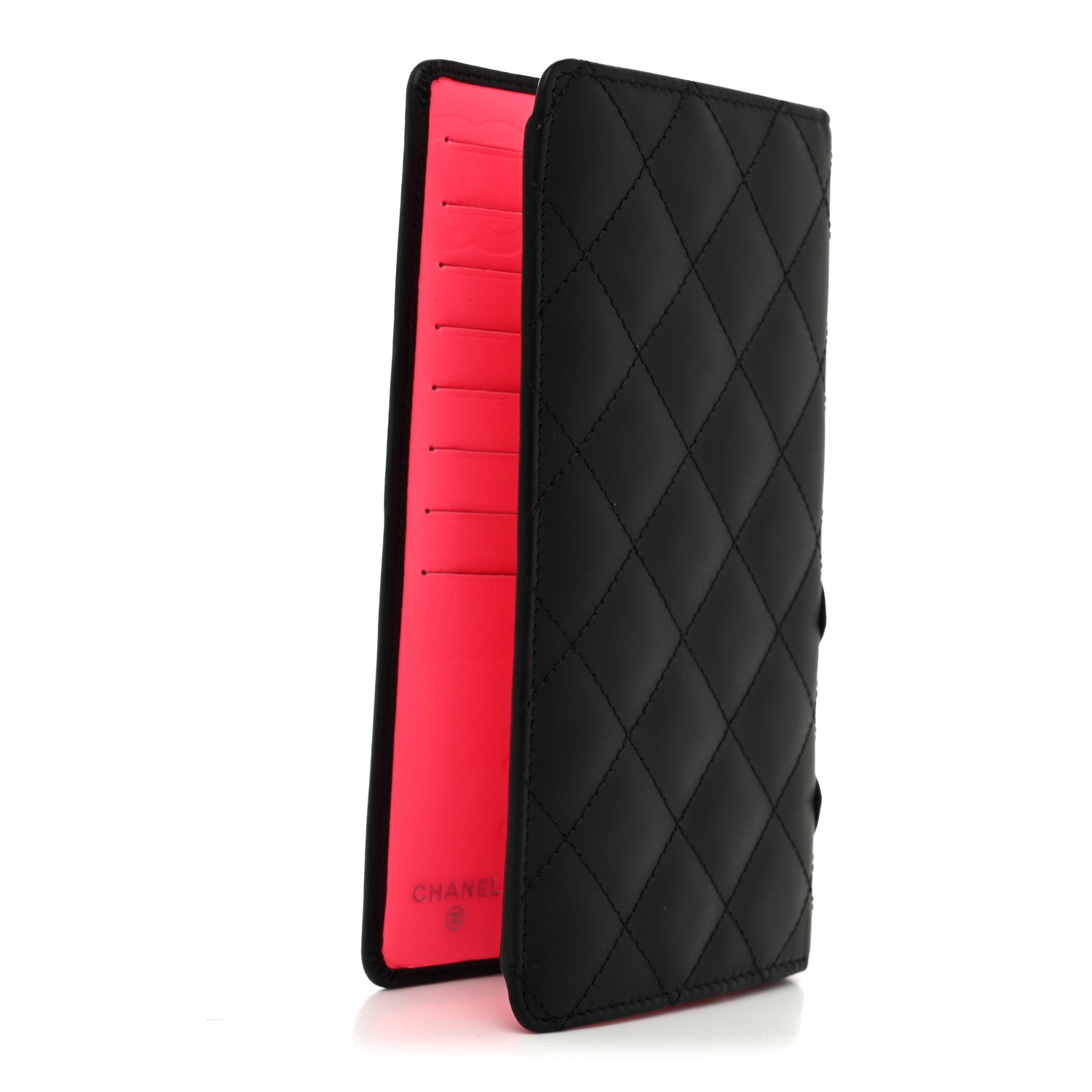 Chanel Calfskin Quilted Cambon Yen Wallet Black 3 of 8