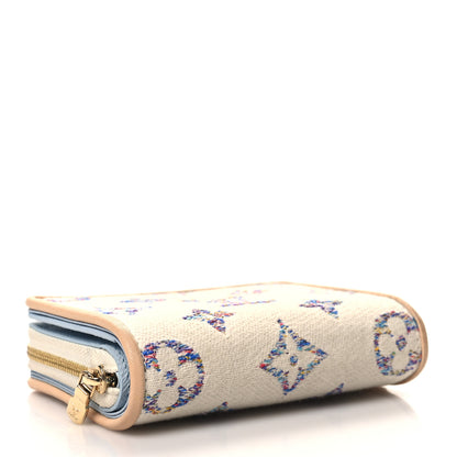 Louis Vuitton LOUIS VUITTON Monogram Jacquard Lou Wallet White 4 of 10