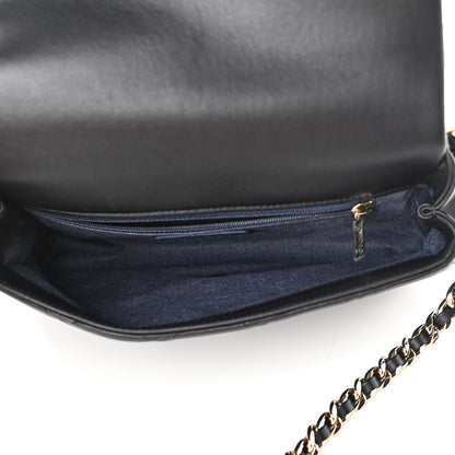 Chanel Lambskin Quilted Resin Bi-Color Chain Flap Bag Black 5 of 12