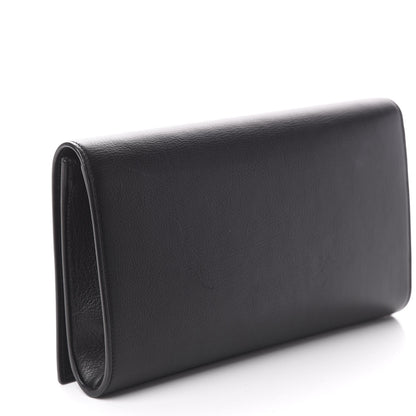 Saint Laurent Calfskin Monogram Large Belle De Jour Clutch Black 2 of 7