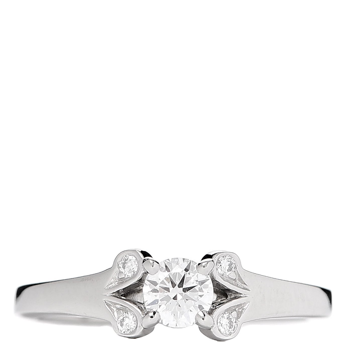 Platinum Diamond .23ct Ballerine Solitaire Engagement Ring 48 4.5