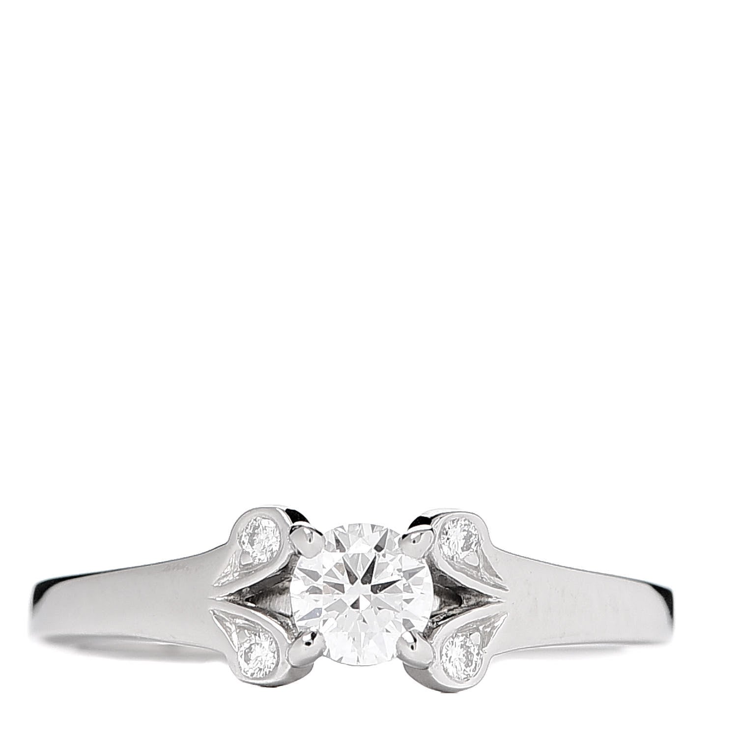 Cartier Platinum Diamond .23ct Ballerine Solitaire Engagement Ring 48 4.5 1 of 7