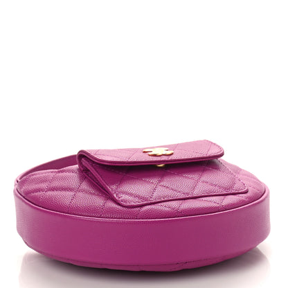 Chanel Caviar Quilted Polly Pocket Pouch Hobo Pink 4 of 9