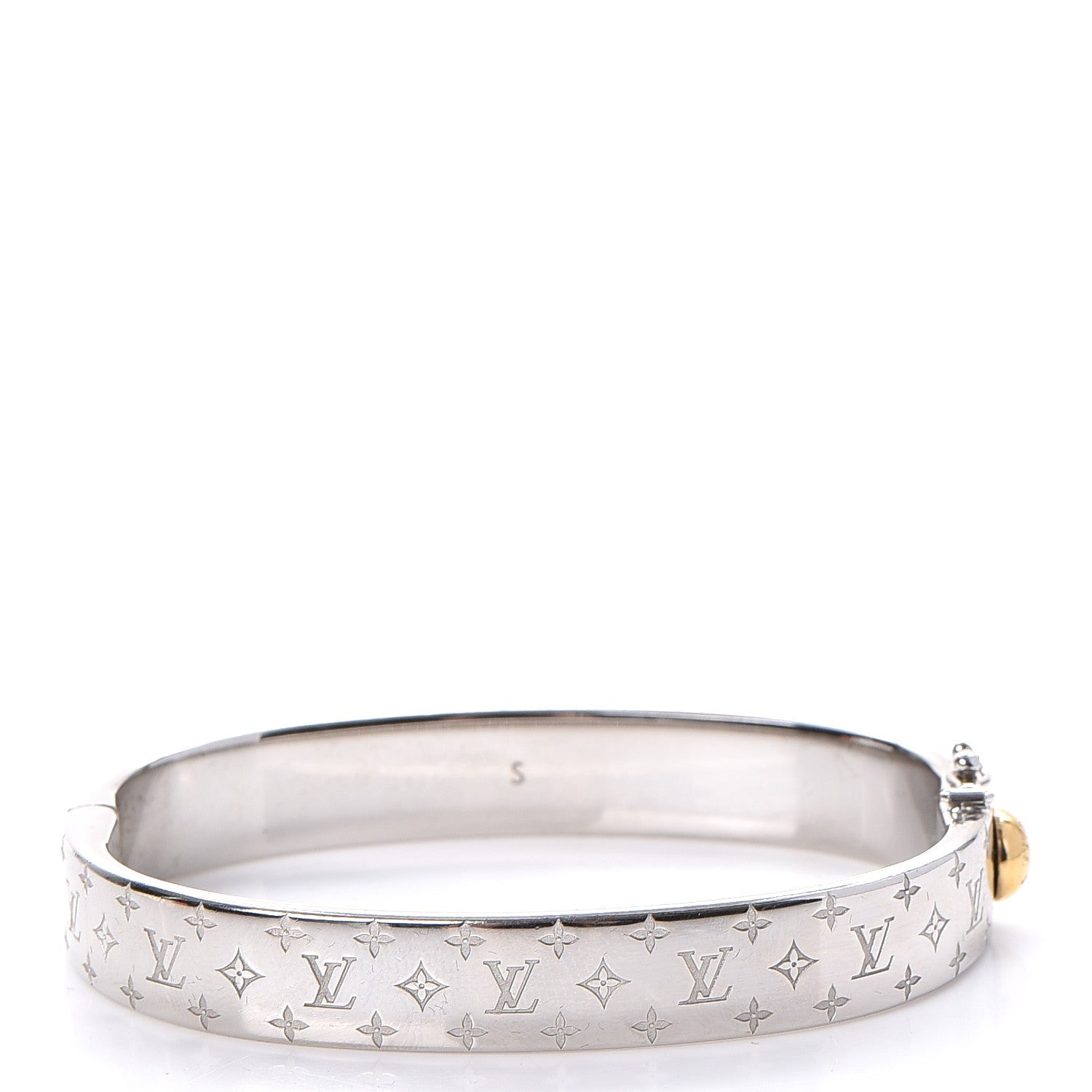 Louis Vuitton Palladium Monogram Nanogram Cuff S 3 of 8