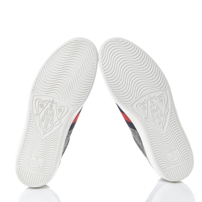 Gucci Guccissima Signature Web Mens Ace Sneakers 11 Melange Platinum 6 of 11