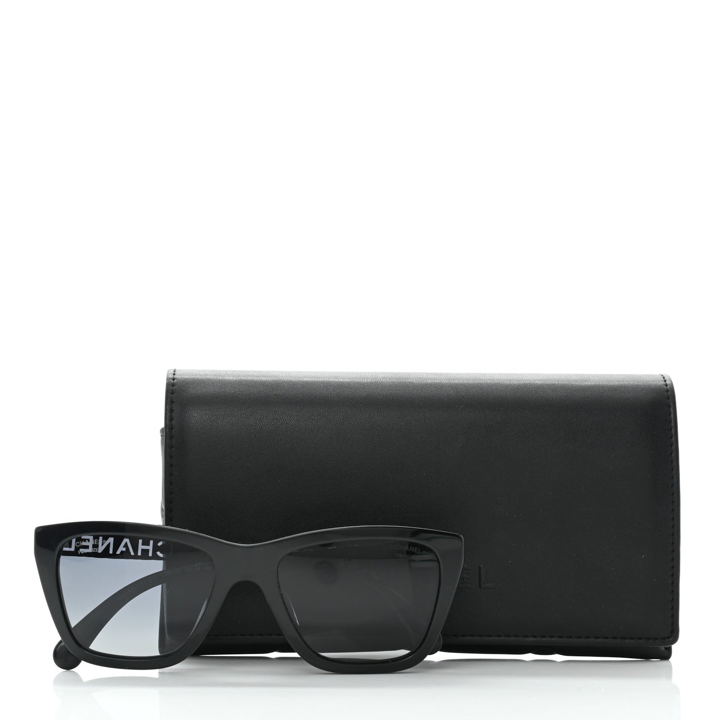 Acetate Metal Polarized Rectangle Sunglasses 5442 Black
