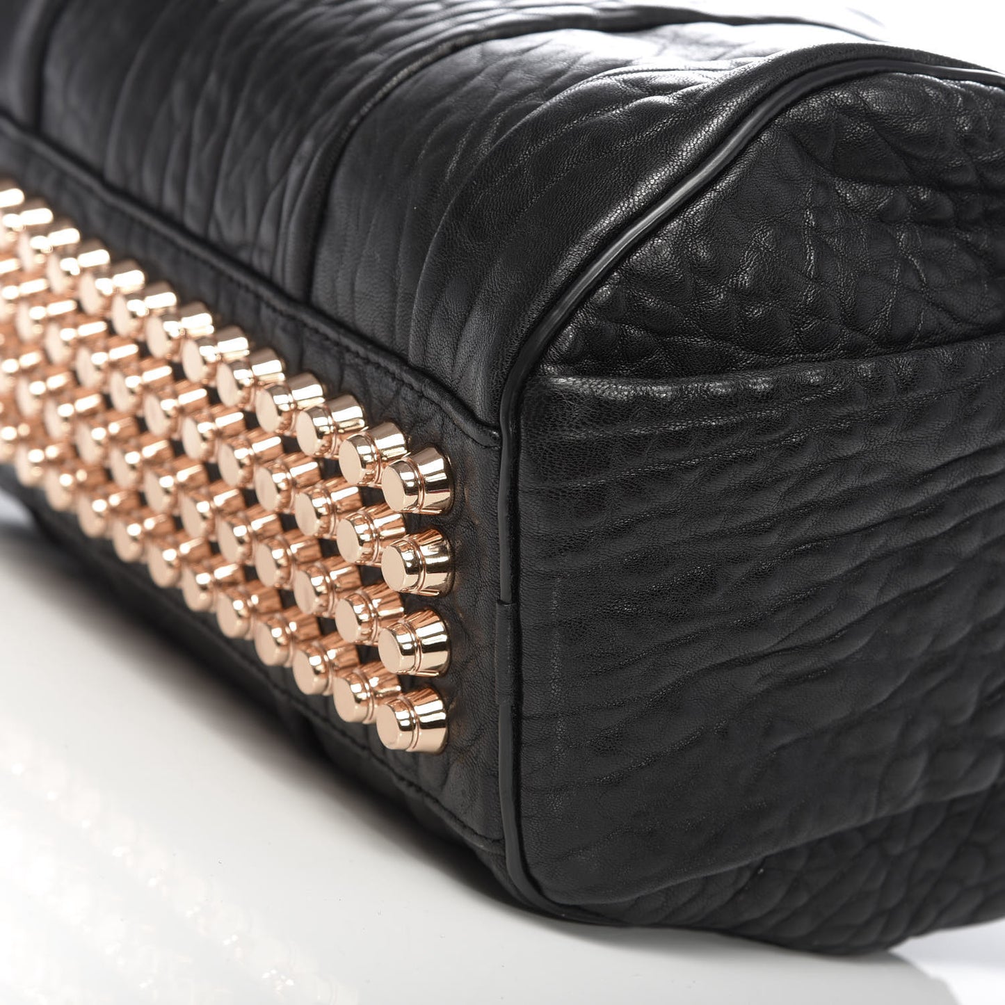 Pebbled Lambskin Rockie Black Rose Gold Hardware