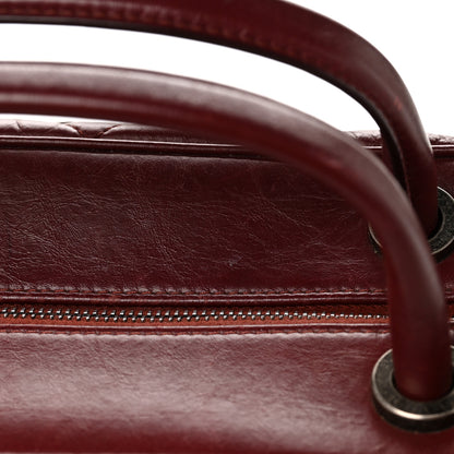 Chanel Aged Calfskin Small Bowling Bag Burgundy 11 of 13
