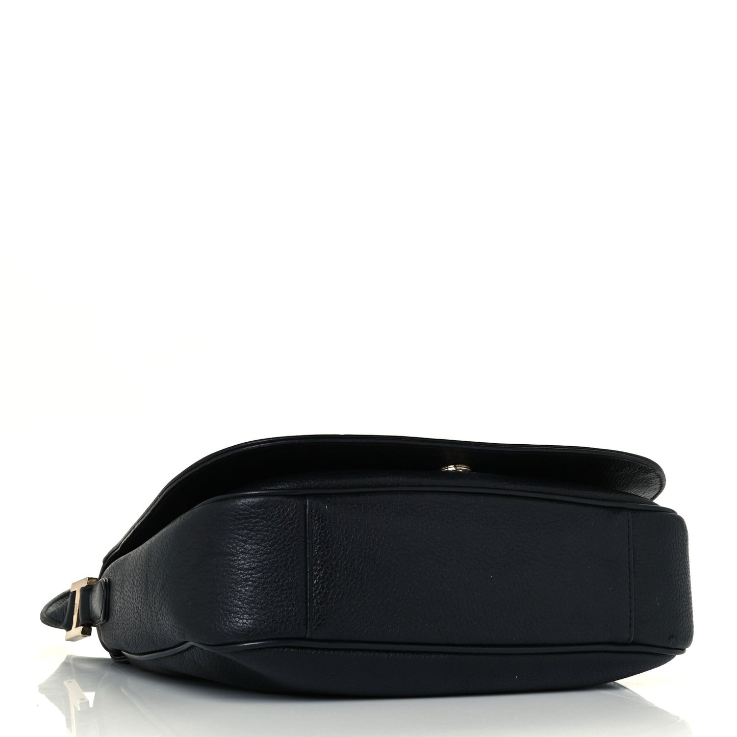 Grained Calfskin Studded Crossbody Bag Black