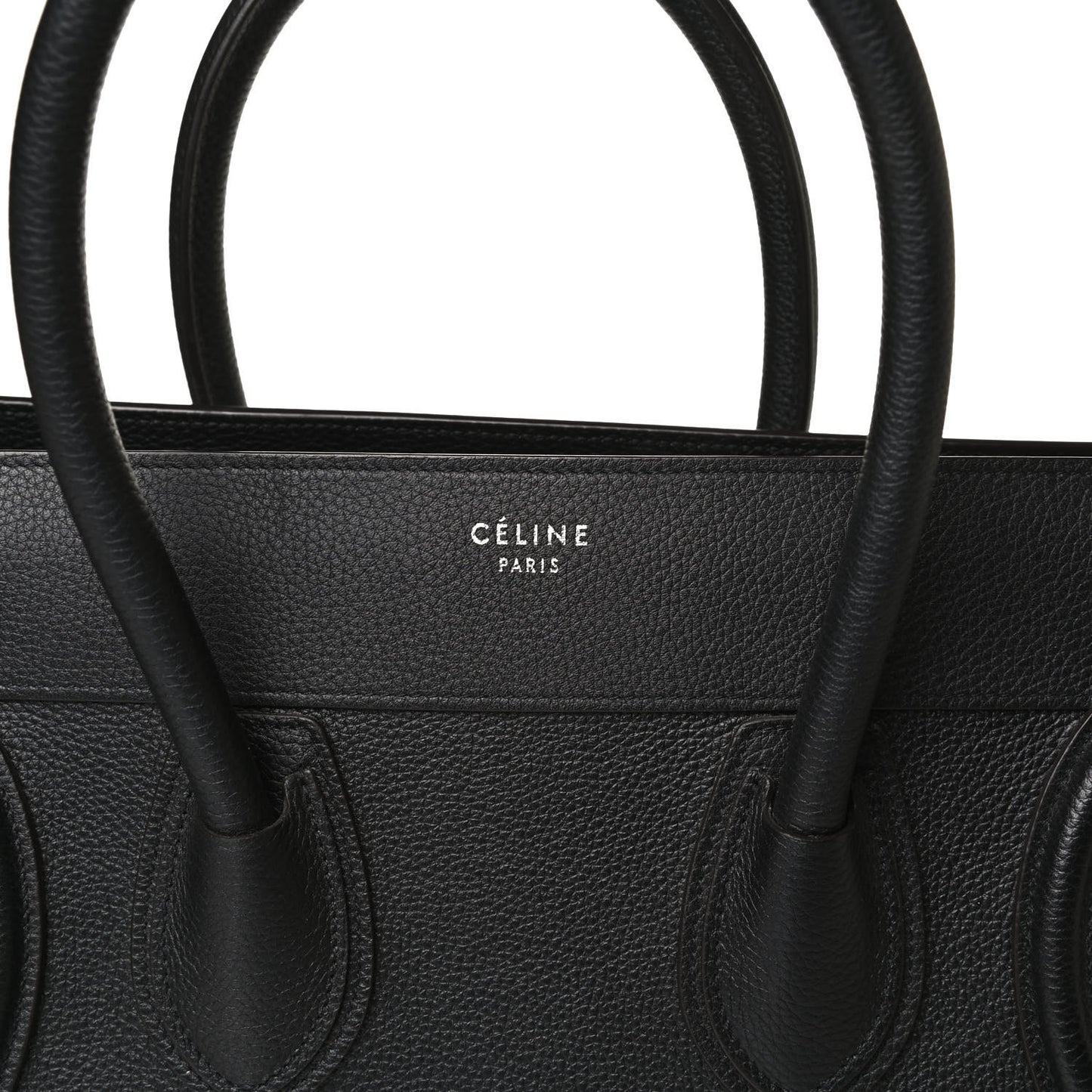 Drummed Calfskin Mini Luggage Black