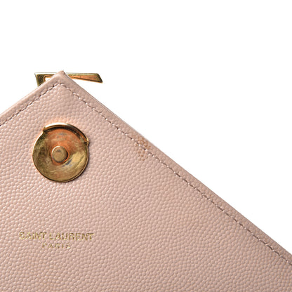 Saint Laurent Grain De Poudre Matelasse Chevron Large Monogram Satchel Rose Antic 9 of 20