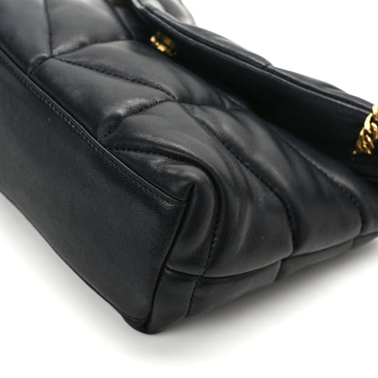 Saint Laurent Lambskin Quilted Toy Loulou Puffer Monogram Chain Satchel Black 10 of 12