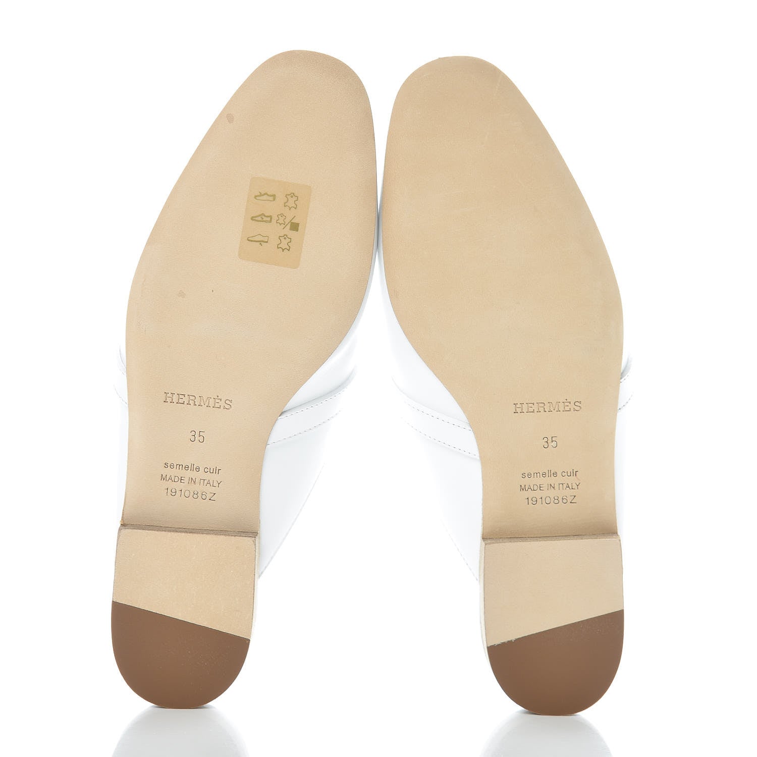 Hermes Calfskin Oz Mules 35 White 5 of 11