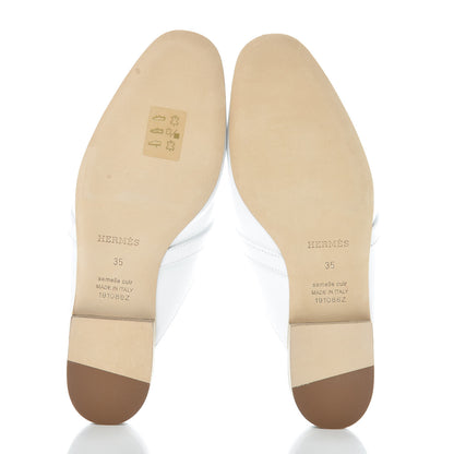 Hermes Calfskin Oz Mules 35 White 5 of 11